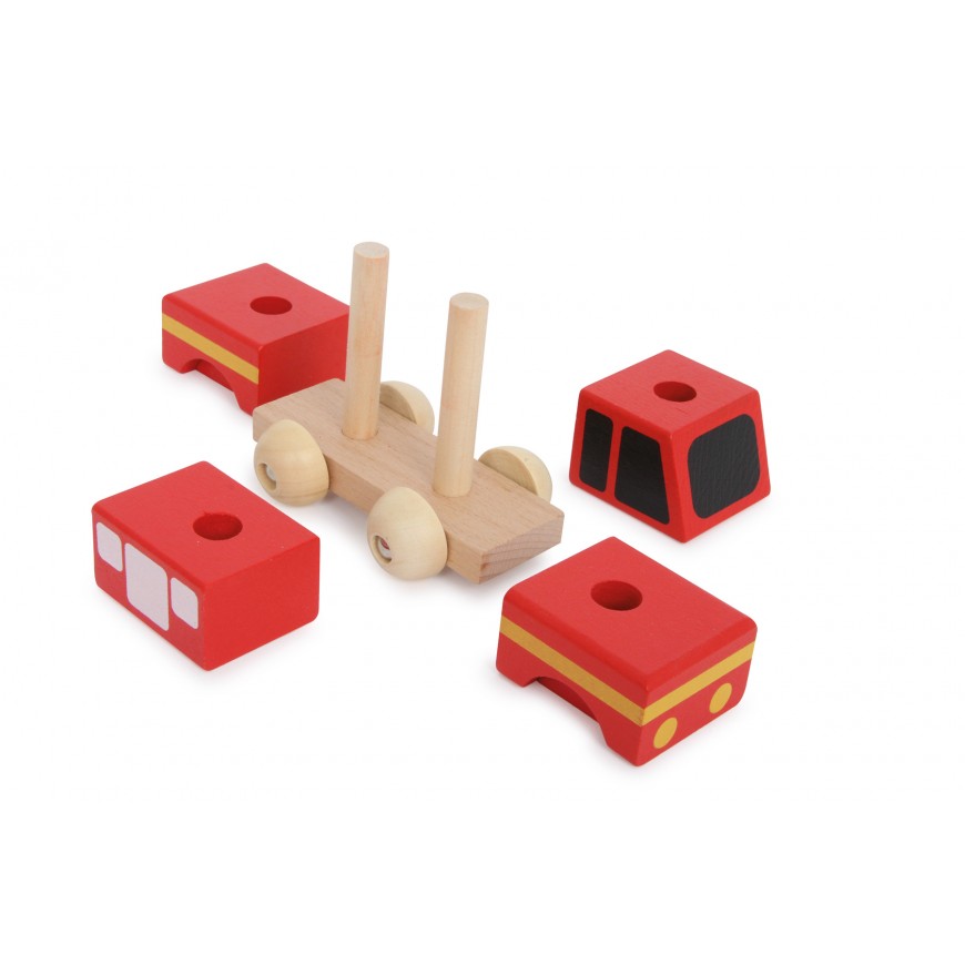 Auto Emergencia Vial para Armar de Madera