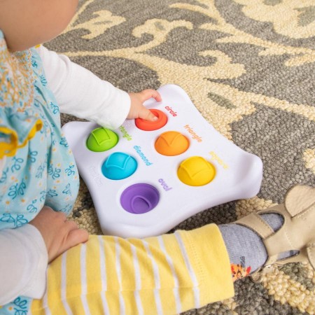 JUGUETE SENSORIAL PARA APRETAR EN INGLES Y BRAILLE