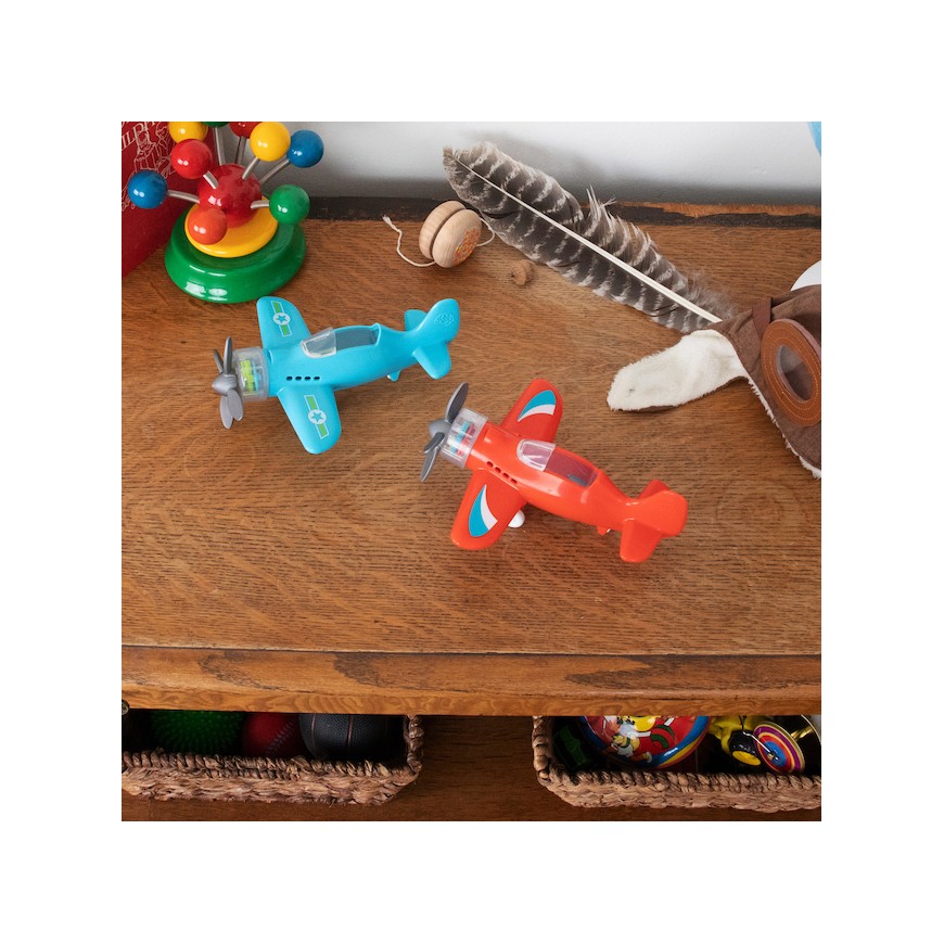 AVION A HELICE ROJO PARA OBSERVAR Y JUGAR