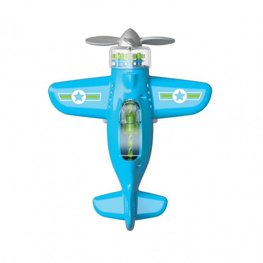 AVION A HELICE ROJO PARA OBSERVAR Y JUGAR