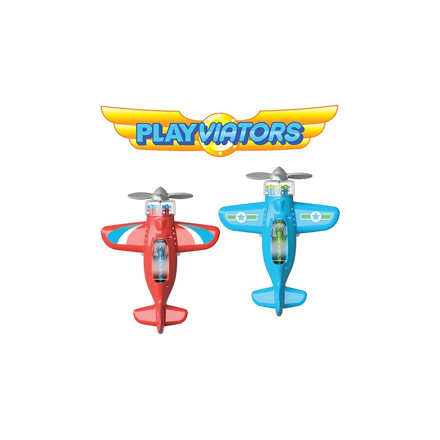 AVION A HELICE ROJO PARA OBSERVAR Y JUGAR