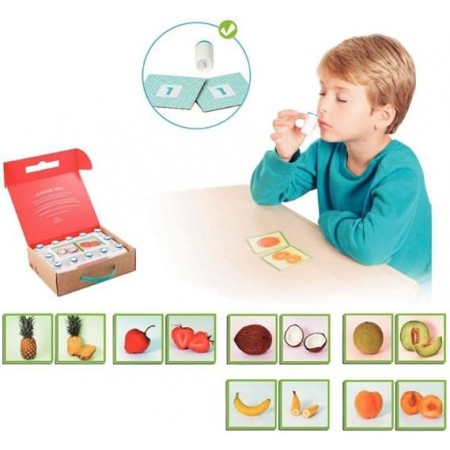 Juego sensorial, asocia el olor con la fruta