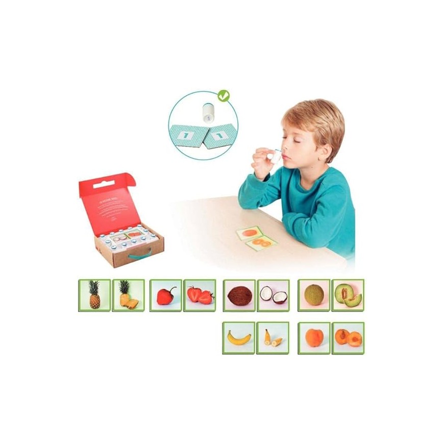 Juego sensorial, asocia el olor con la fruta