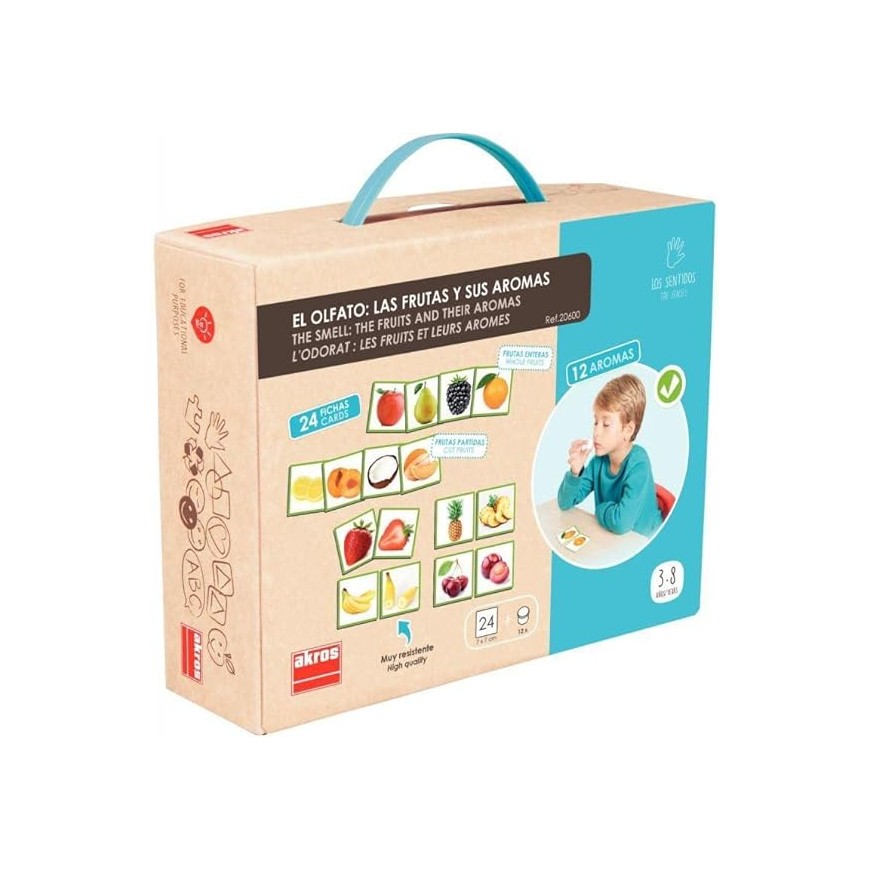 Juego sensorial, asocia el olor con la fruta