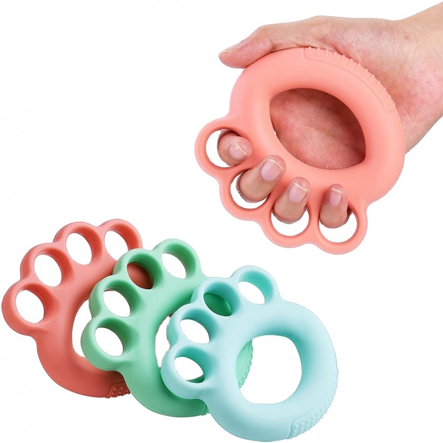 Anillo ergonómico antiestress, blando, color melón