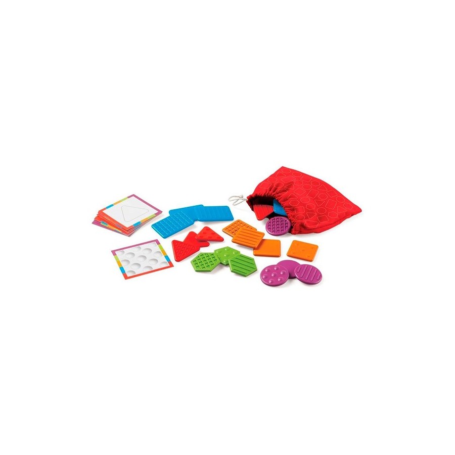 Memorice táctil, formas y texturas, 20 piezas