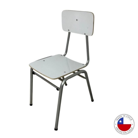 👉 Silla Casino Escolar Reforzada Blanca | Alta Resistencia para Comedores