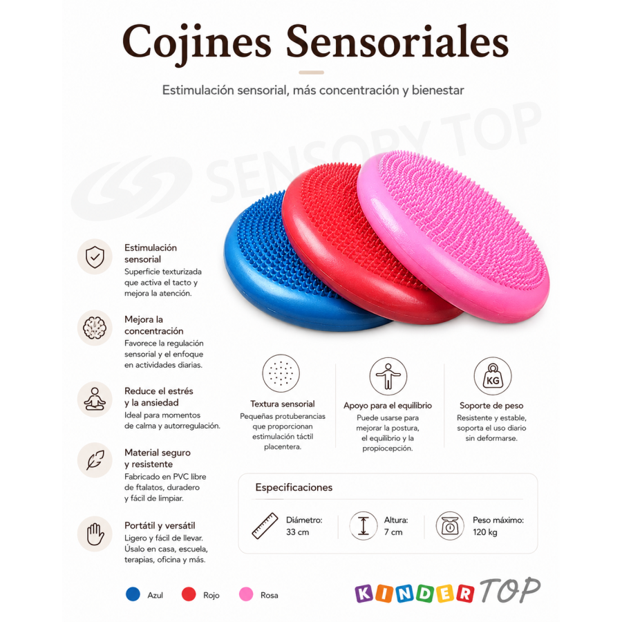 Cojín Sensorial para Hiperactividad 33 cm | Kindertop Chile