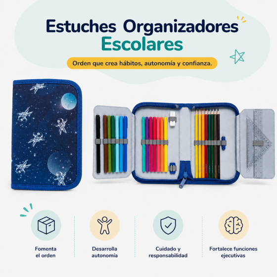 Estuches Organizadores Escolares | Orden y Autonomía | Kindertop
