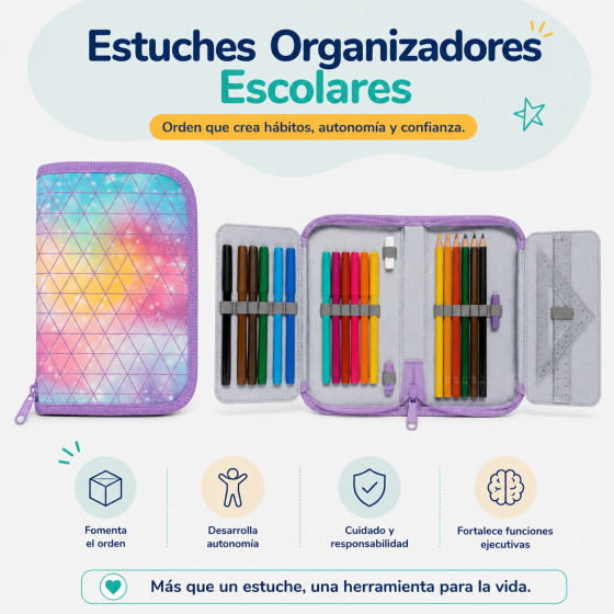 Estuches Organizadores Escolares | Orden y Autonomía | Kindertop