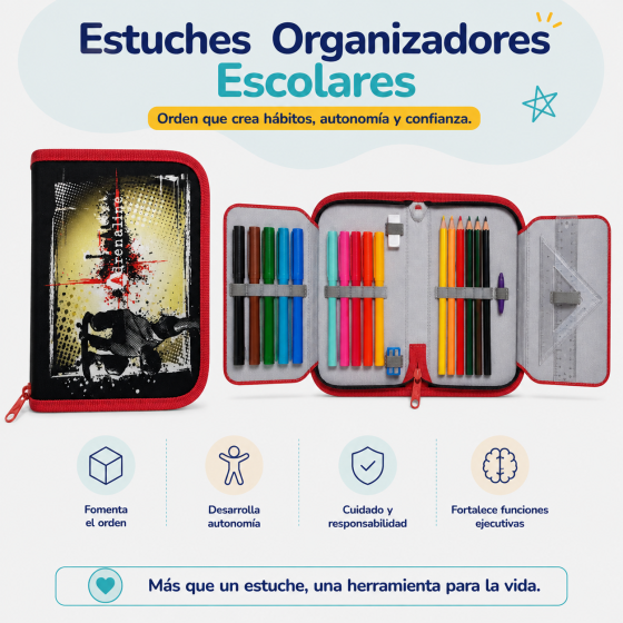 Estuches Organizadores Escolares | Orden y Autonomía | Kindertop