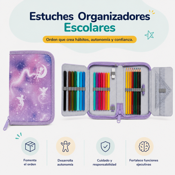 Estuches Organizadores Escolares | Orden y Autonomía | Kindertop
