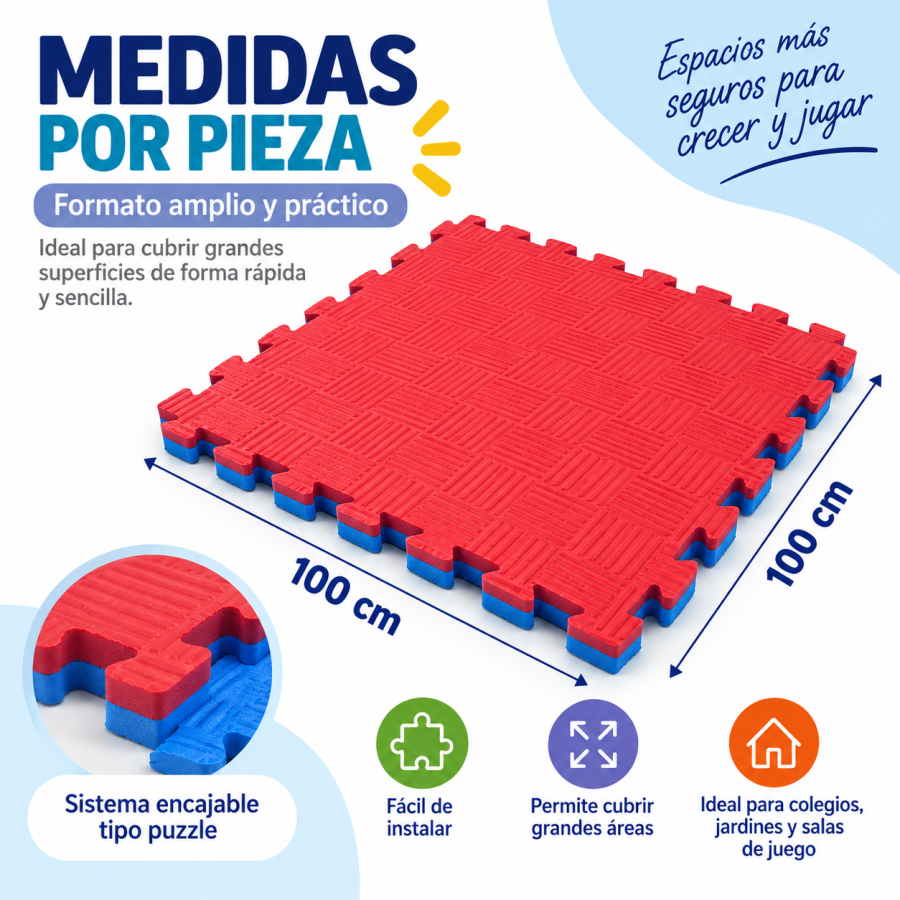 Tatami Goma EVA Extra Grueso 2,5 cm para Niños | Kindertop