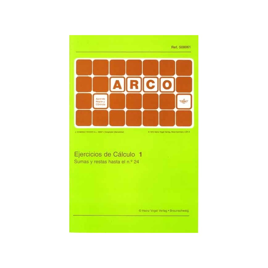 Libro para juego de concentración ARCO 24 piezas: Ejercicios de Calculo 1