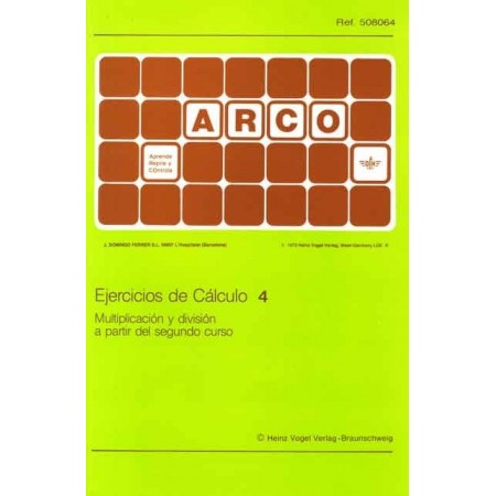 Libro para juego de concentración ARCO 24 piezas: Ejercicios de Cálculo 4