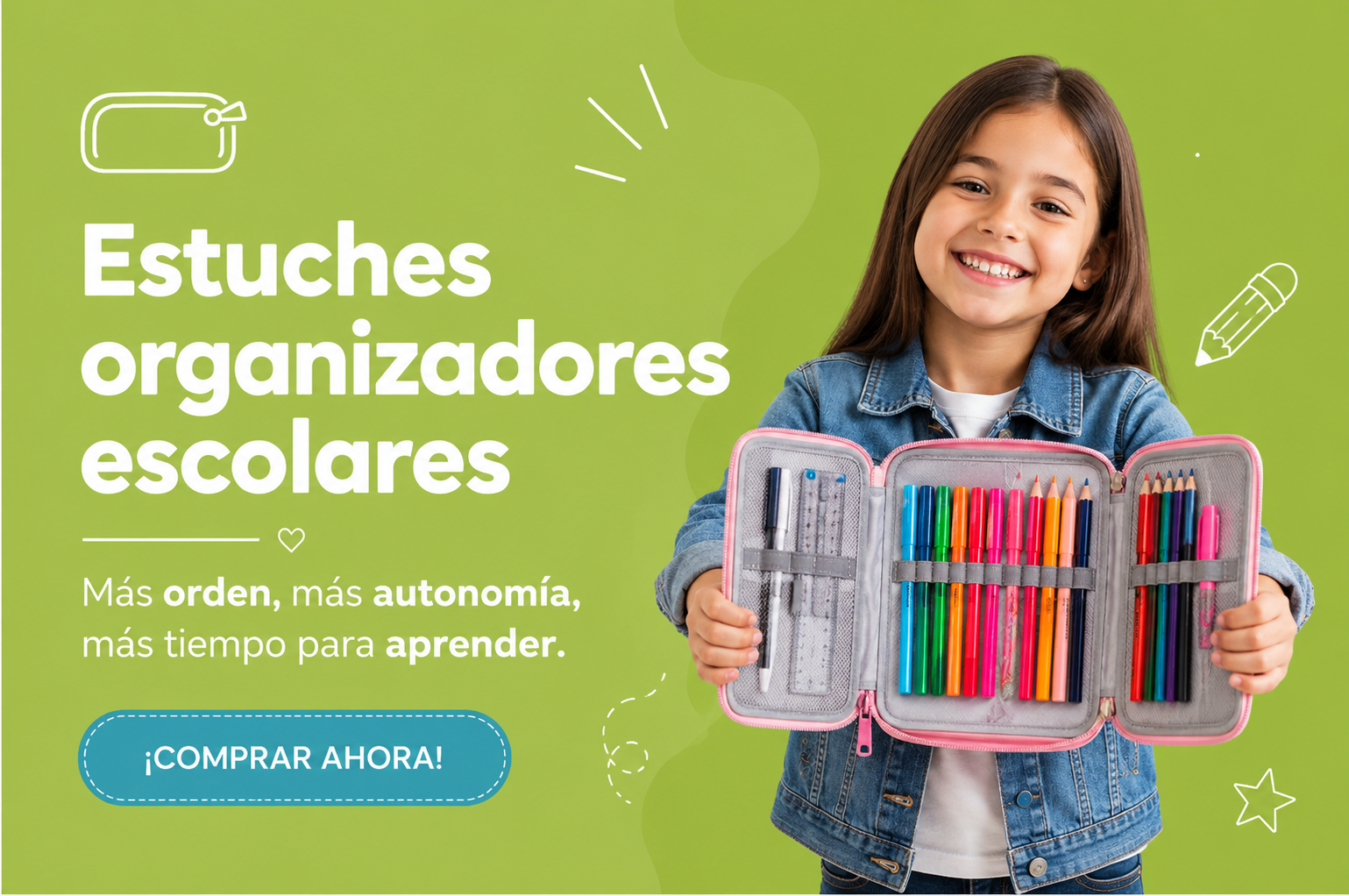 estuche organizador escolar