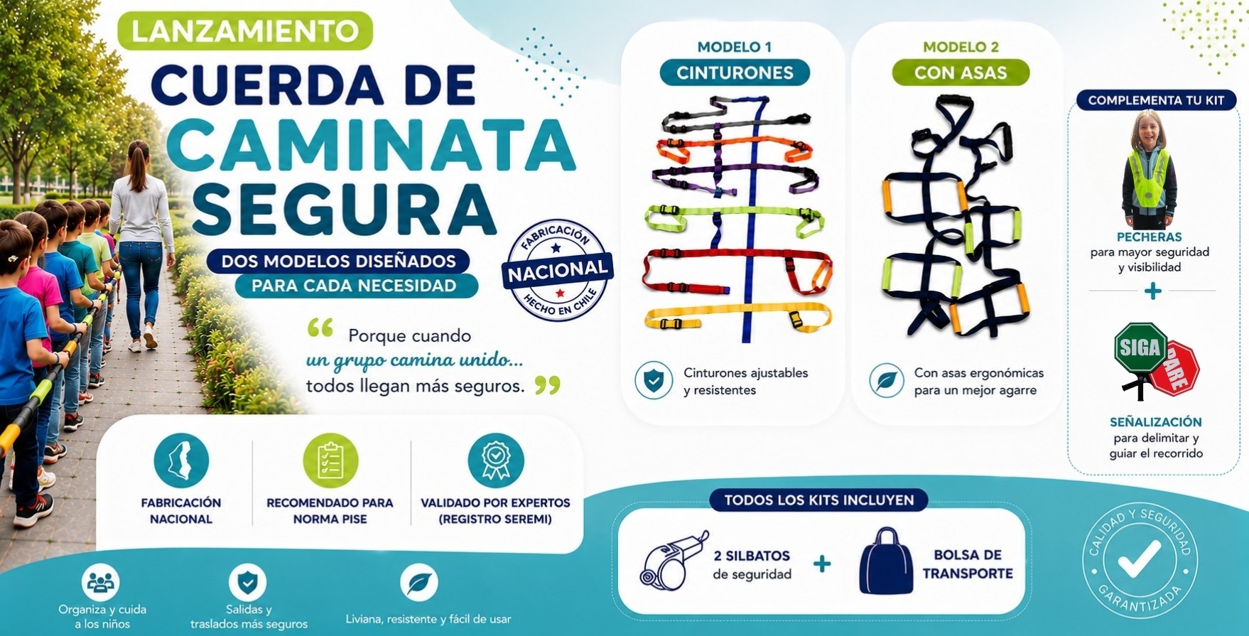 cuerda de caminata segura